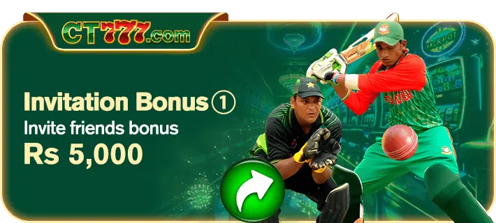 banner for CT777 GAME featuring an explorer character holding a treasure chest full of gold coins. Text offers a Free Bonus of Rs 7,777 for completing in-app missions.