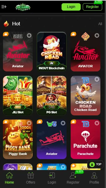 Screenshot of the 5R Game app interface showing popular games like Aviator, Chicken Road, and Piggy Bank on APKInstall.com.pk.