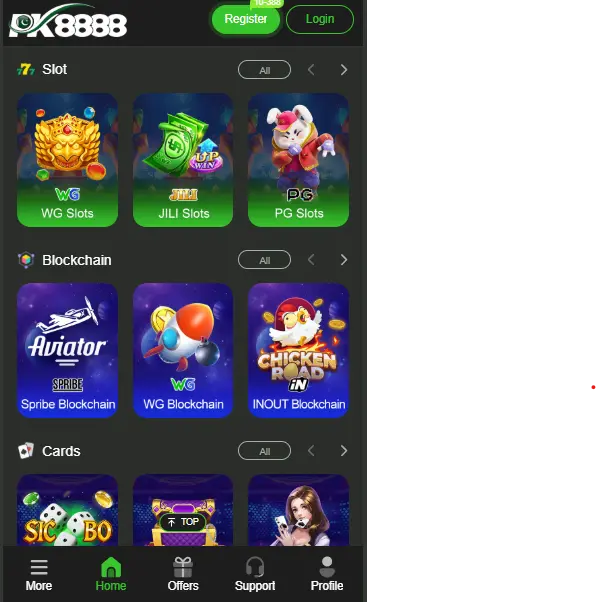 PK8888 Game logo and mobile app interface showing popular slots like Aviator and Fortune Gems from apkinstall.com.pk.