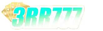 3RR777official logo featuring golden ace playing cards and cyan gradient typography.