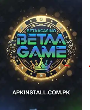 Betaa Game Casino logo with gold poker chip, crown, and dice on a dark background.