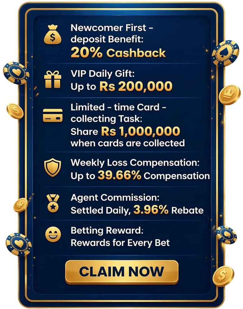 966PK Game bonus offers showing 20% cashback VIP rewards weekly loss compensation and betting rewards in Pakistan