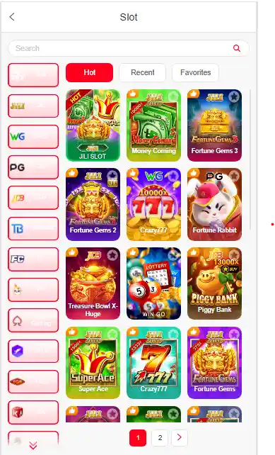 X777 game slot section showing hot casino games like Fortune Gems, Crazy 777, Piggy Bank and earning app dashboard