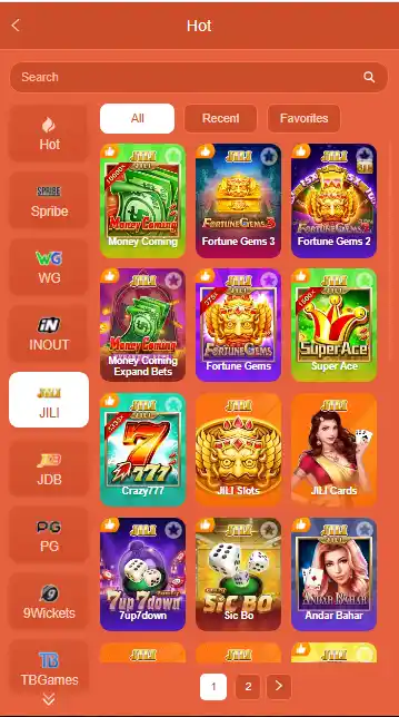 988Win Game lobby screen showing hot games including slots, Teen Patti, Andar Bahar and casino games