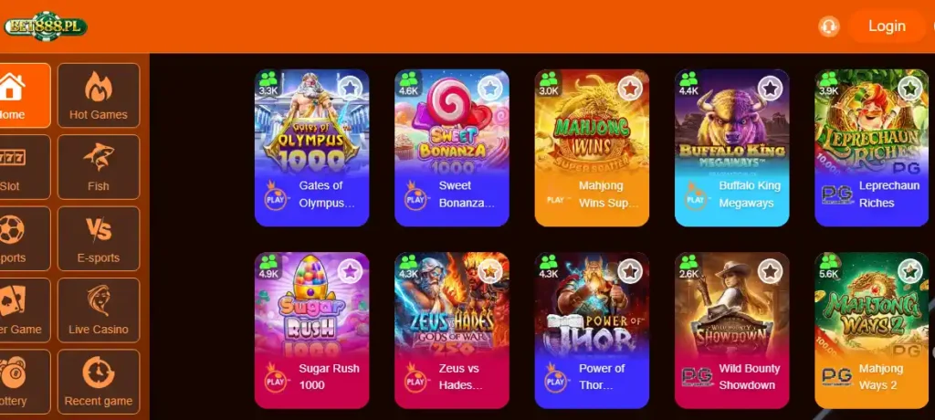 BET888 Game APK showing home screen with multiple slot games like Gates of Olympus Sweet Bonanza and Mahjong Wins