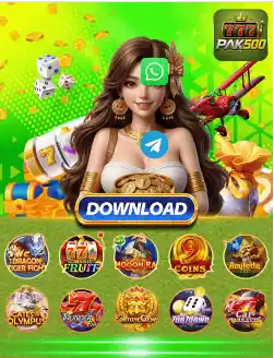 PAK500 Game app lobby screen showing Dragon Tiger, Fruit slots, Moon Bar, Roulette, Olympus, and fishing games available to play and earn in Pakistan
