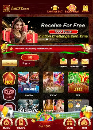 Hot77 Game Main manu image 