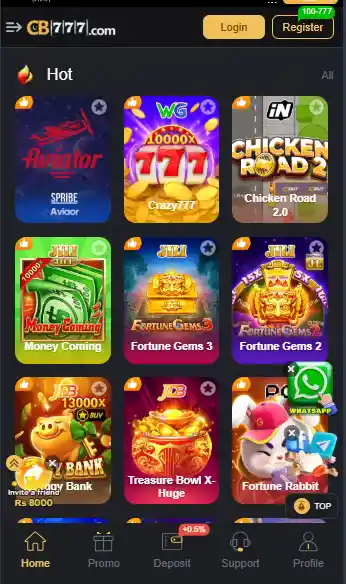 CB777 Game APK Main Manu image (for Android pakistan
) 2026 