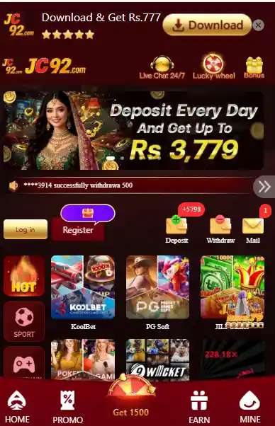 JC92 Game apk latest main manu image