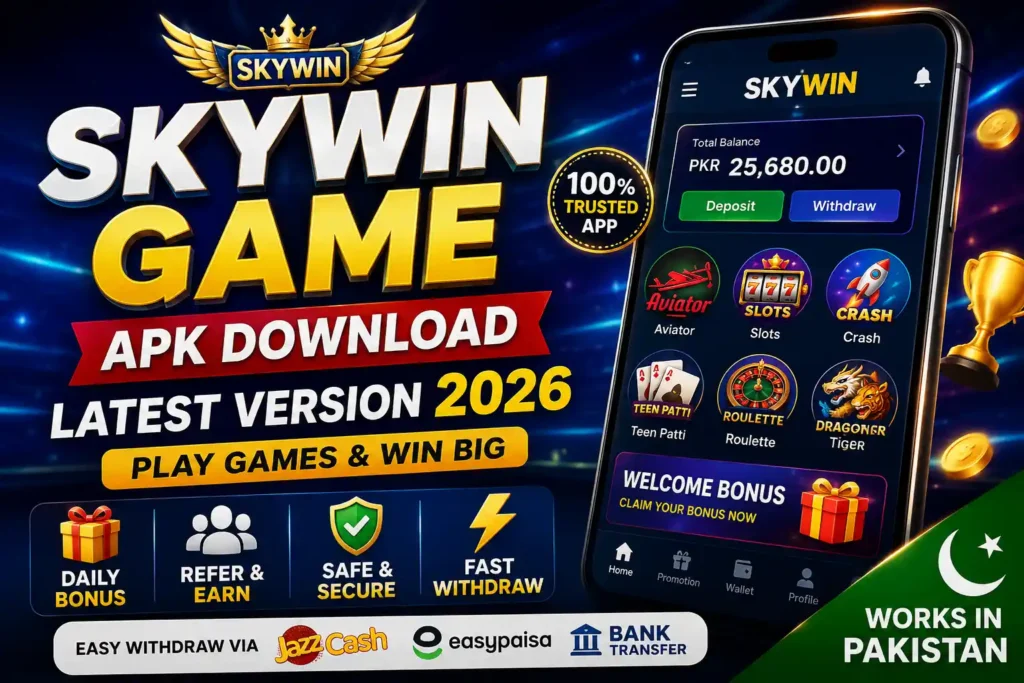 Sk7Win Game Apk new earning app for android pakistan