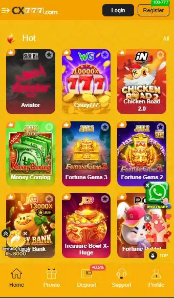 CX777 Game Apk lobby image 2026