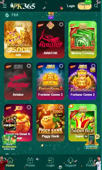 top earning games in PK365 Game login image