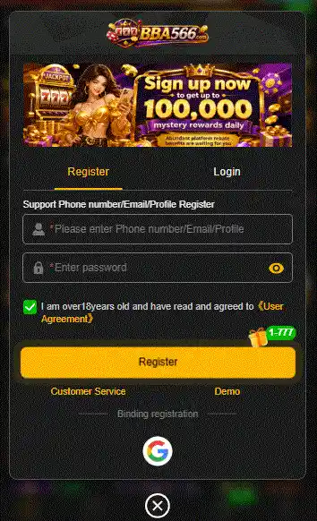 BBa556 game login and register iamge 2026.